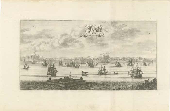 Maritime Majesty: The 17th Century Skyline Of Kalmar In Sweden, 1693 photo furniture