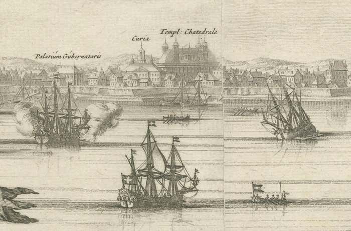 Maritime Majesty: The 17th Century Skyline Of Kalmar In Sweden, 1693 photo buy