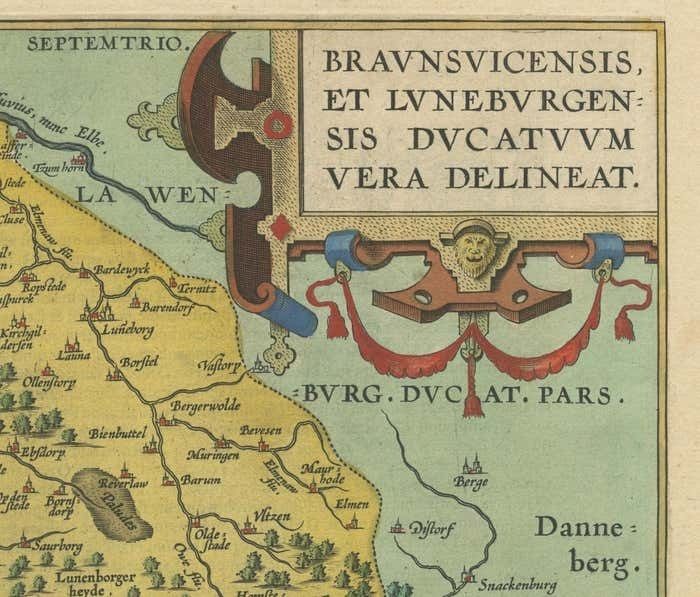 Duchy Of Brunswick Lüneburg, 1595: A Renaissance Cartographic Masterpiece photo vinterior