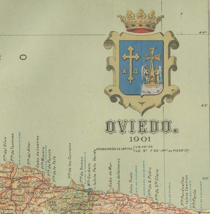 The Lay Of The Land: A 1901 Topographic Map Of Oviedo, Asturias photo 425.0