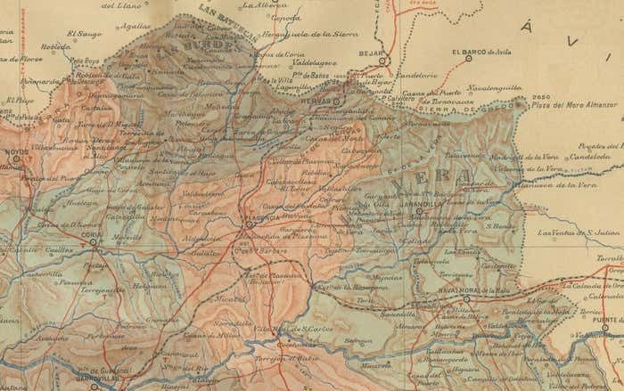 Cáceres 1901: Mapping The Crossroads Of Extremadura, Western Spain photo Art