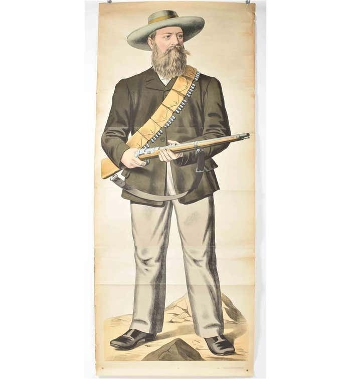 American Soldier In Regalia: A Turn Of The Century Chromolithographic Portrait photo Art