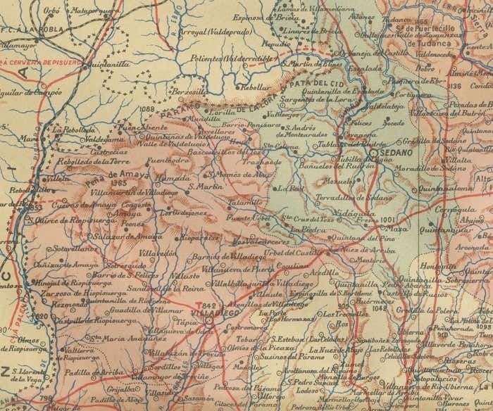 Burgos 1902: Geographic Map Of Castile's Historic Heartland In Spain photo furniture