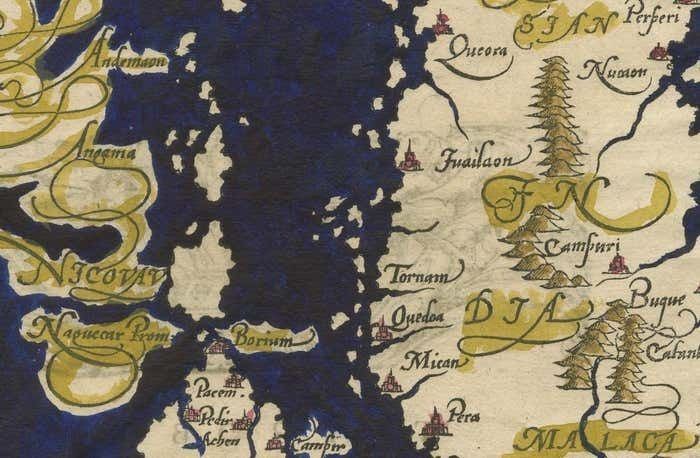 Renaissance Mapping Of Sumatra: Featuring Singapore In Münster’s Woodcut, C.1590 photo furniture