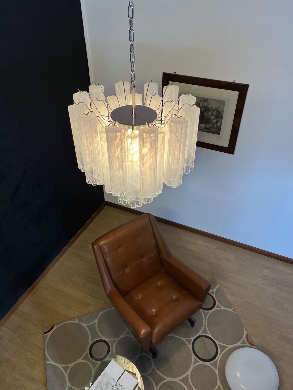 Lighting Fantastic Glass Tube Chandelier   36 Alabaster White Glasses photo