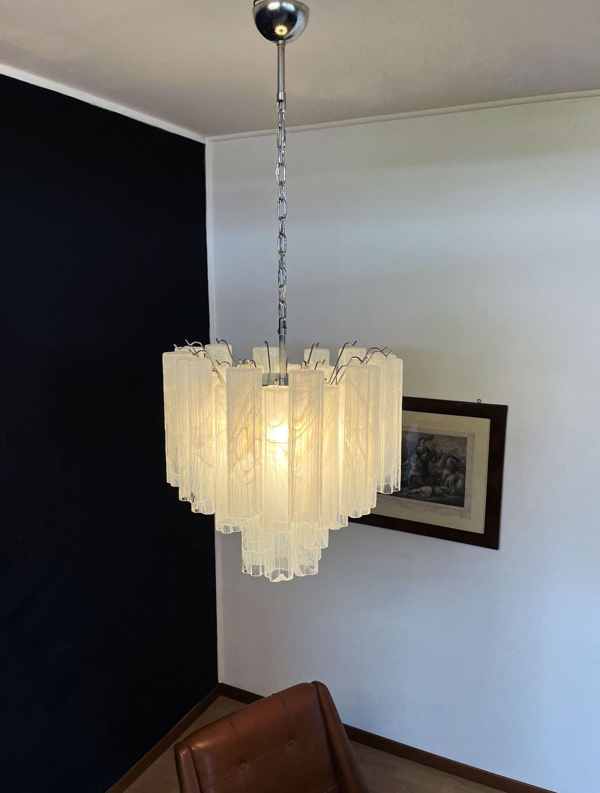 photo vinterior Fantastic Glass Tube Chandelier   36 Alabaster White Glasses