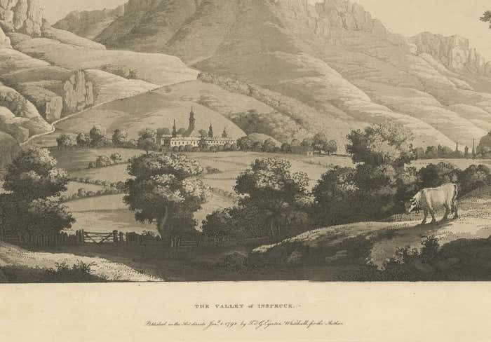 The Valley Of Inspruck: An 18th Century Engraved Perspective, 1792 photo 807.0