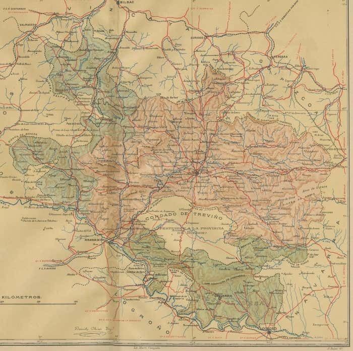 álava In Northern Spain: The Geography Of Basque Heritage And Terrain, 1902 photo for sale