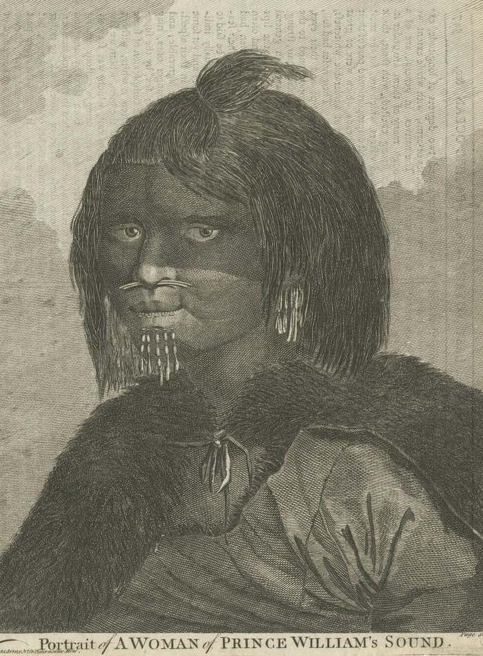 Portraits Of Indigenous Alaskans From Prince William Sound, Published In Ca.1785 photo 185.0