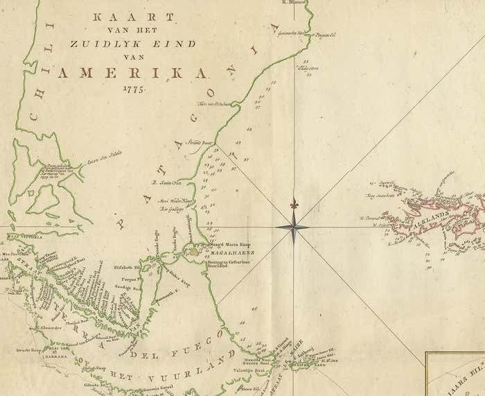 Antique Map Of South America By J. Cook, 1775 photo for sale