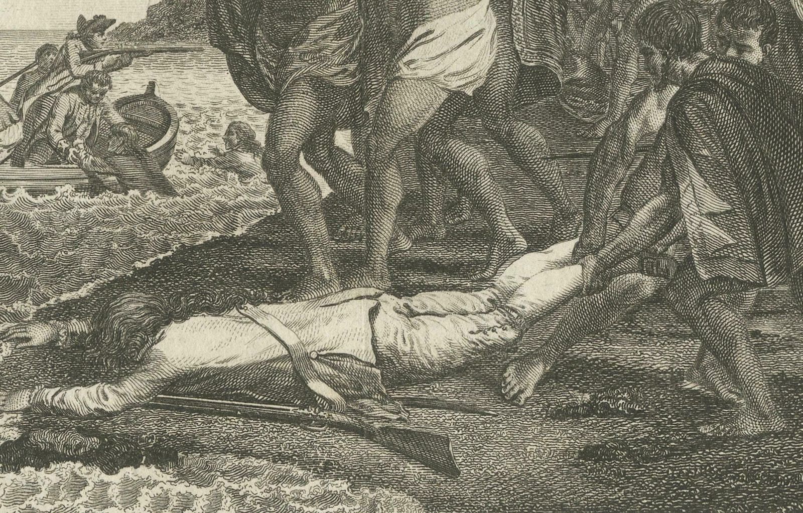 Engraving Of The Death Of Captain James Cook At Kealakekua Bay, Hawaii, 1784 photo Art