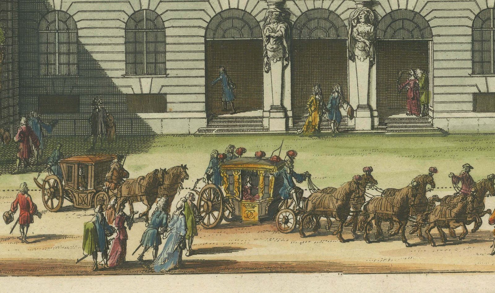 Baroque Dignity: Tessin Palace In Stockholm Captured By J. Van Den Aveelen, 1702 photo for sale