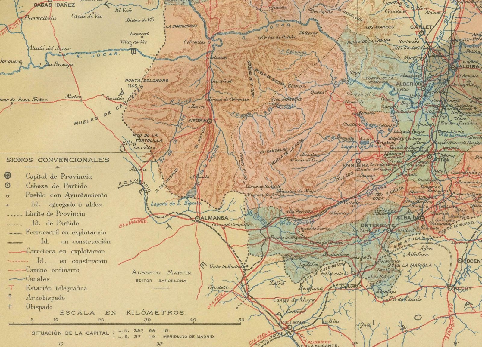 Topographical And Infrastructure Map Of The Province Of Valencia, 1901 photo furniture