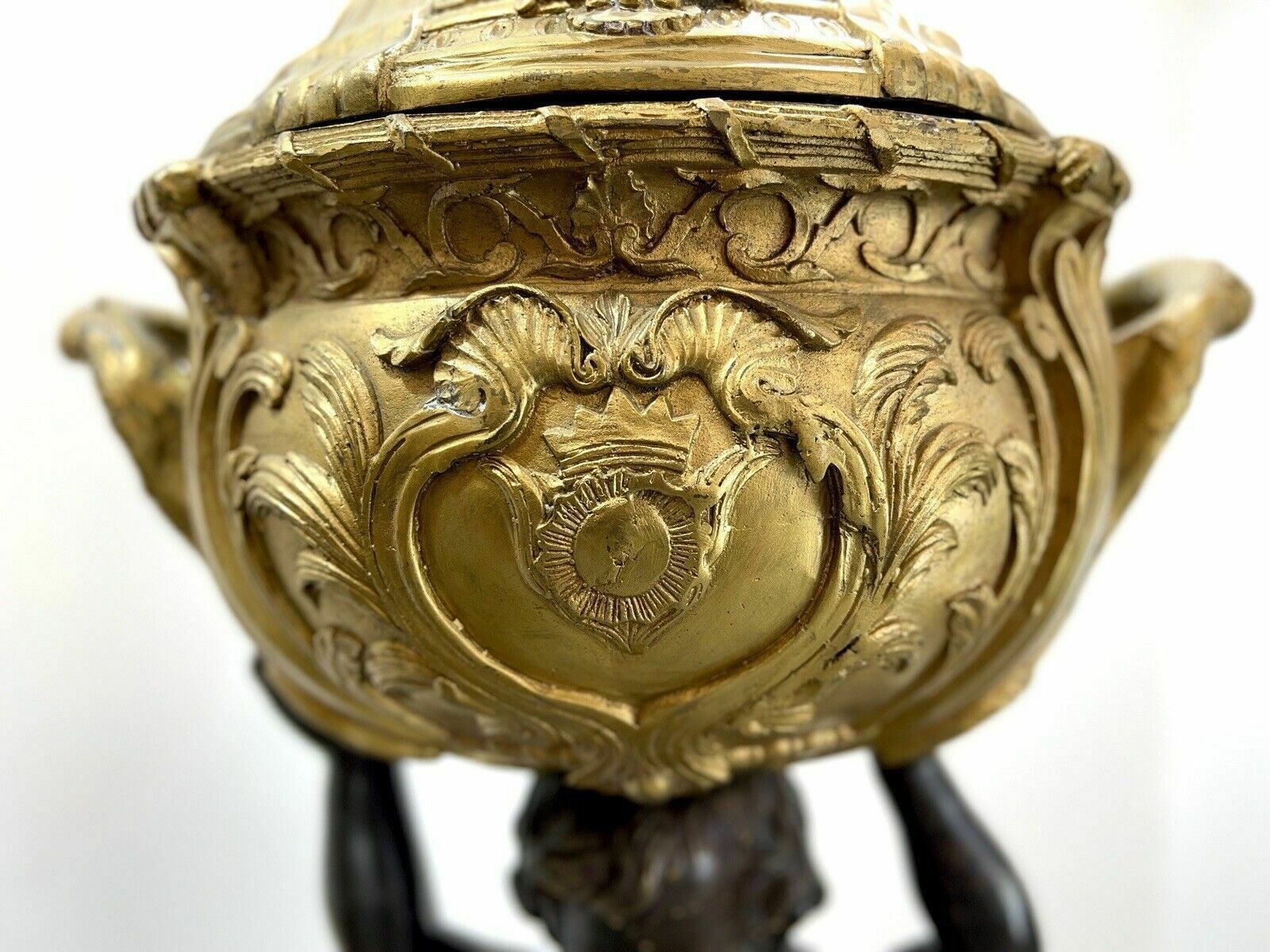 After Joseph D'asté, Impressive Pair Of Napoleon III Style Gilt Bronze Planters photo buy