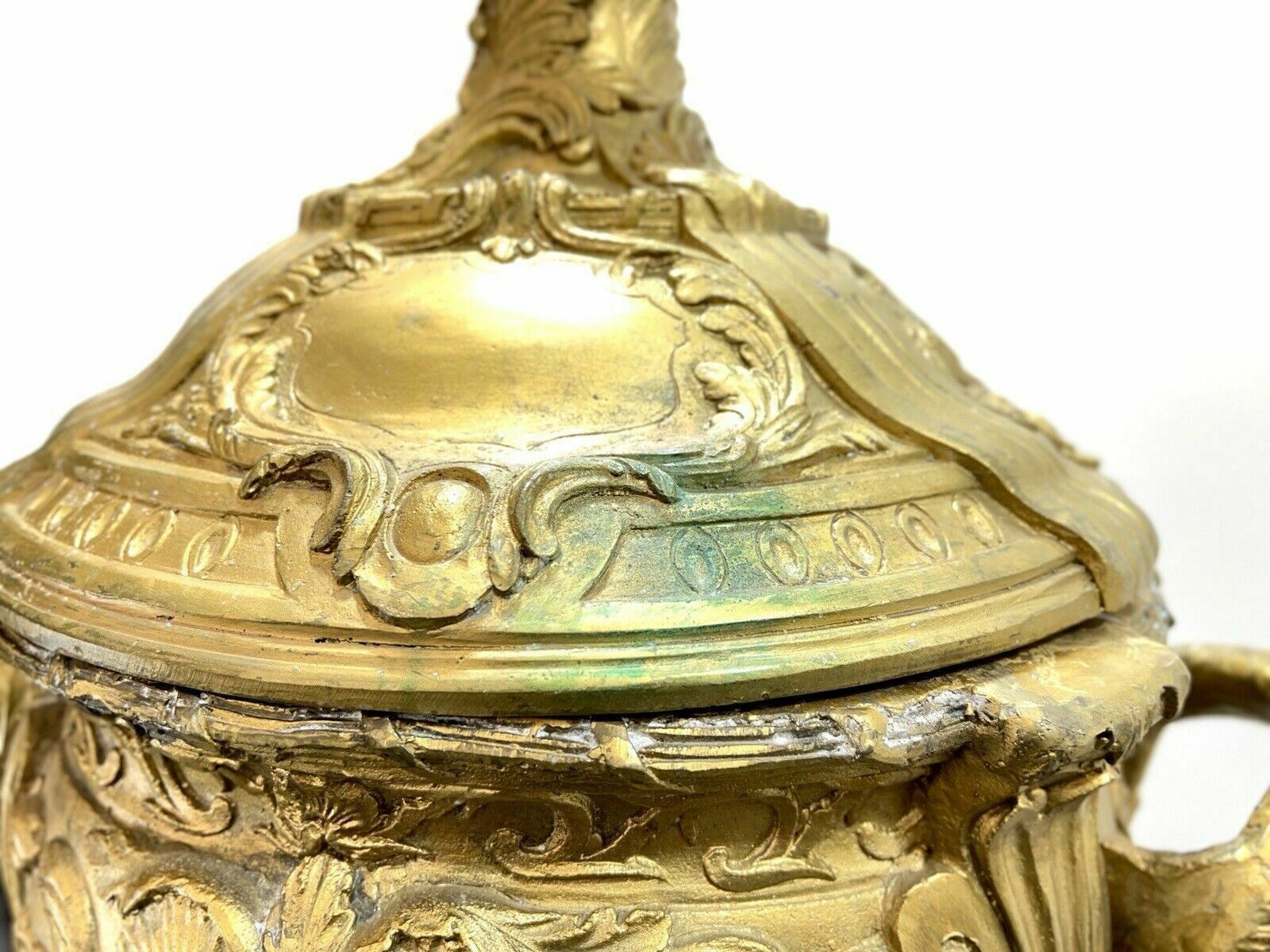 After Joseph D'asté, Impressive Pair Of Napoleon III Style Gilt Bronze Planters photo vintage