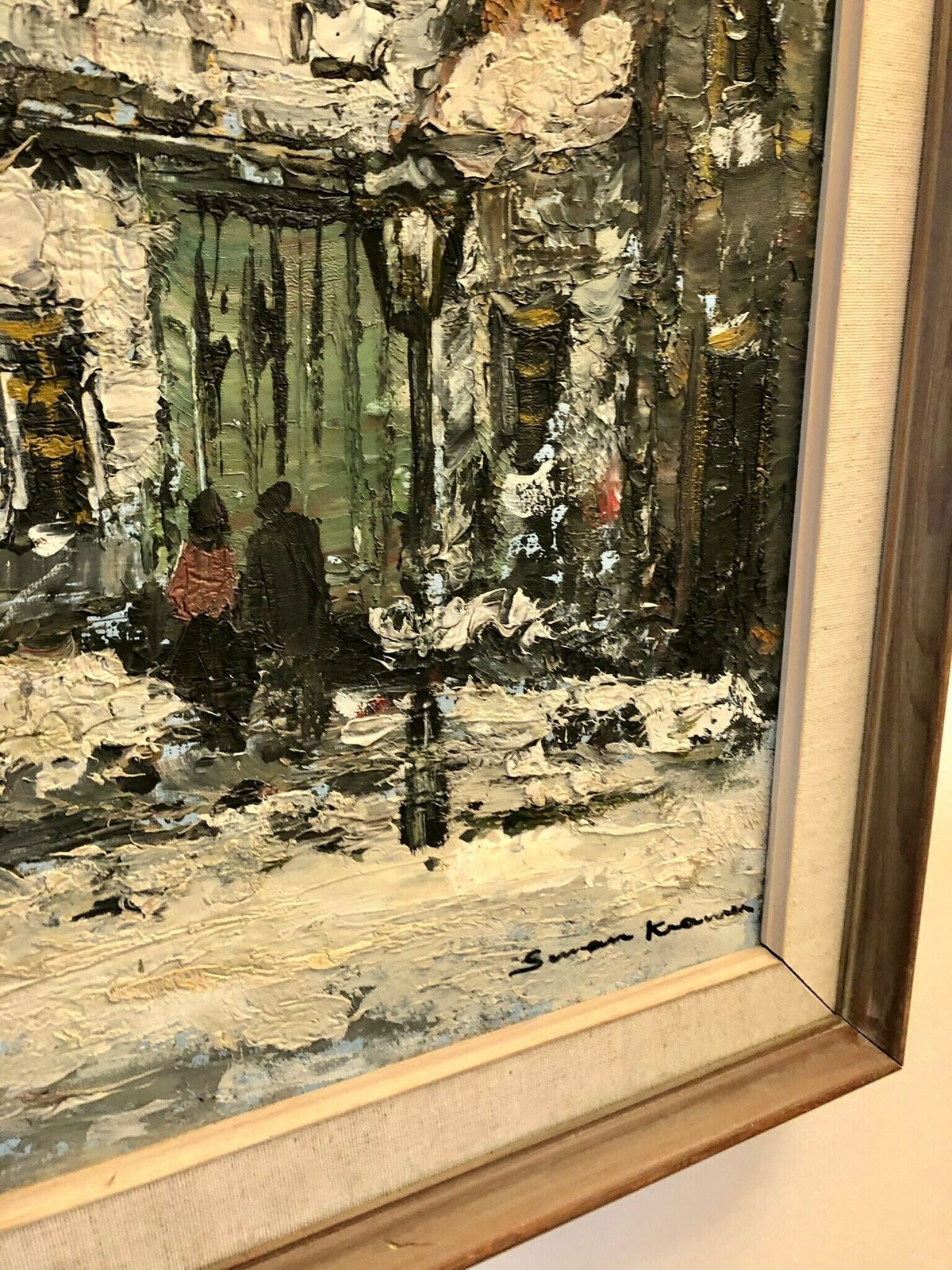 Swedish Modernist Oil Painting By Susan Kramer photo vinterior