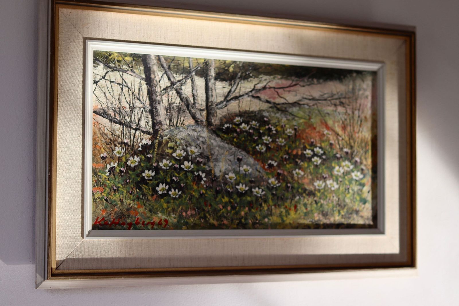 Swedish Modernist Oil Painting By Karl Erik Hagberg, 1969