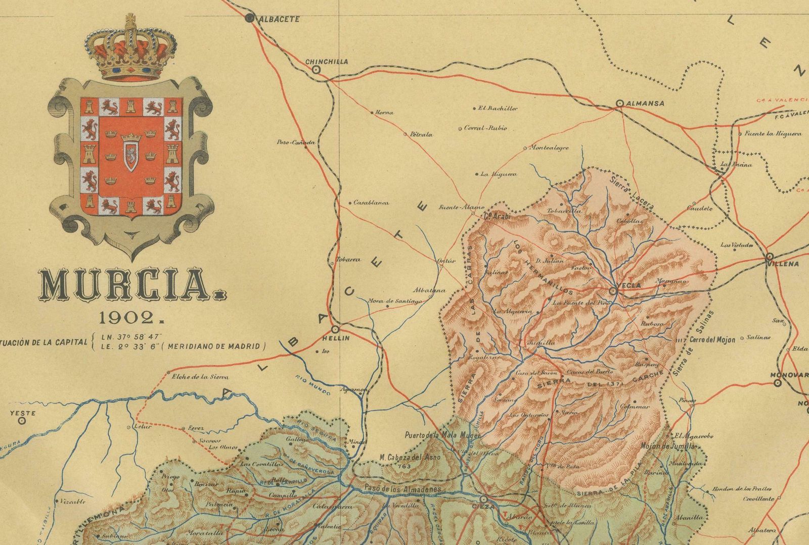 1902 Murcia: A Cartographic Snapshot Of Spain's Southeastern Province photo 370.0