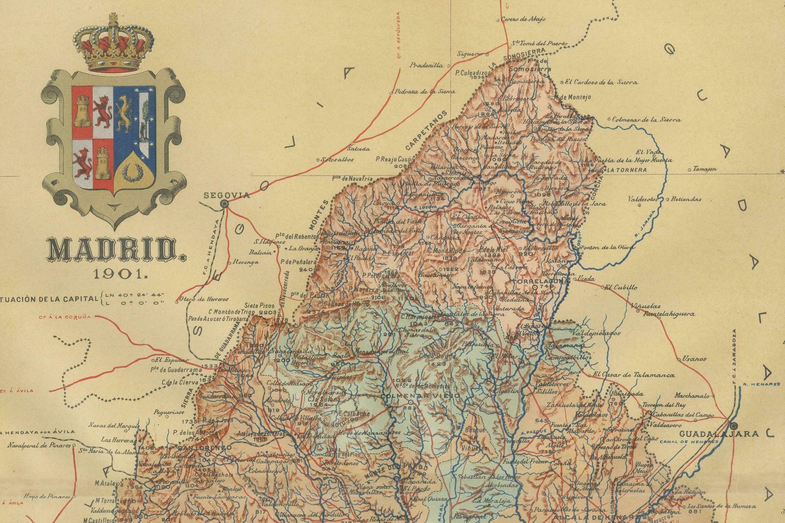 Madrid 1901: A Historical Map Of Spain's Capital Province photo furniture