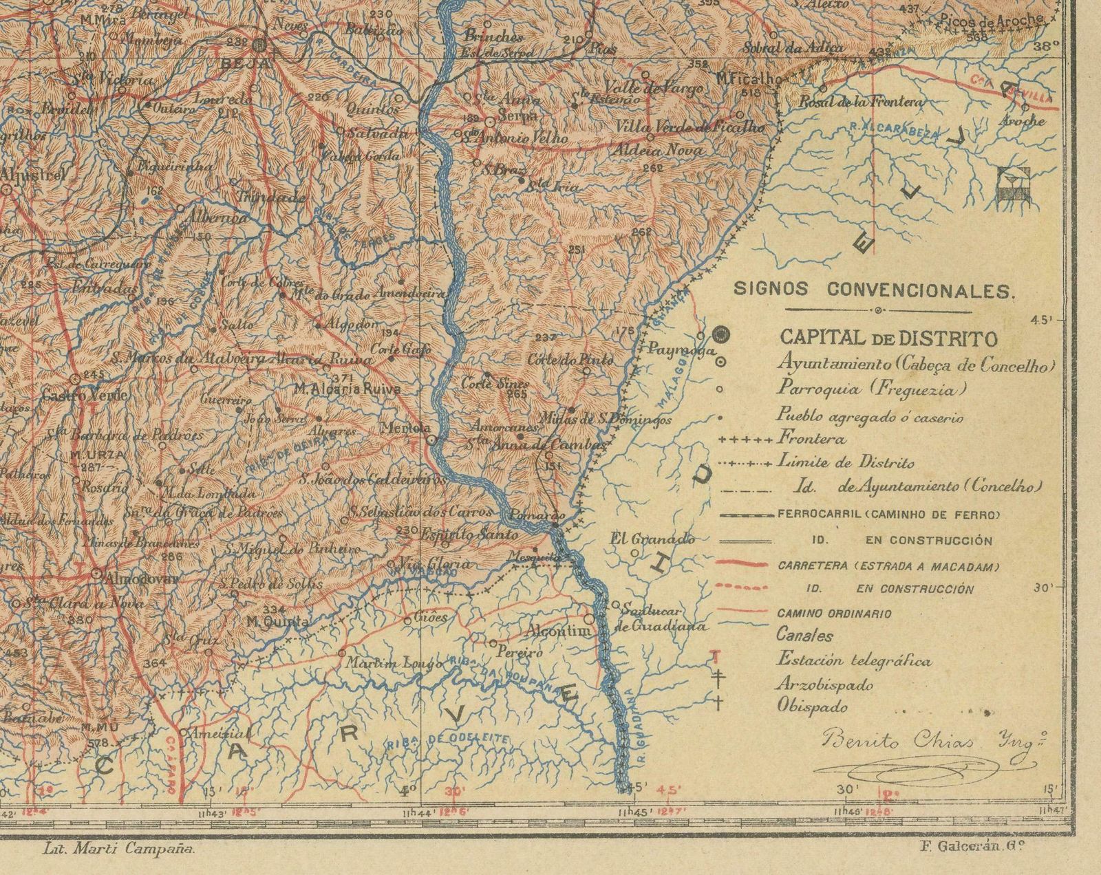 Antique Map Of Alentejo: Land Of Tradition And Tranquility, 1903 photo 424.0