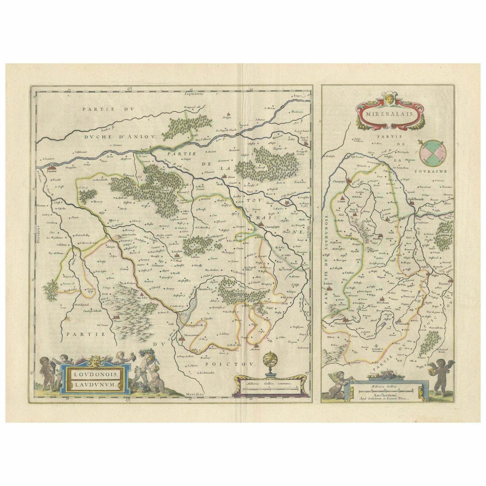 Loudun And Mirebeau: A Cartographic Masterpiece Of 17th Century France By Blaeu