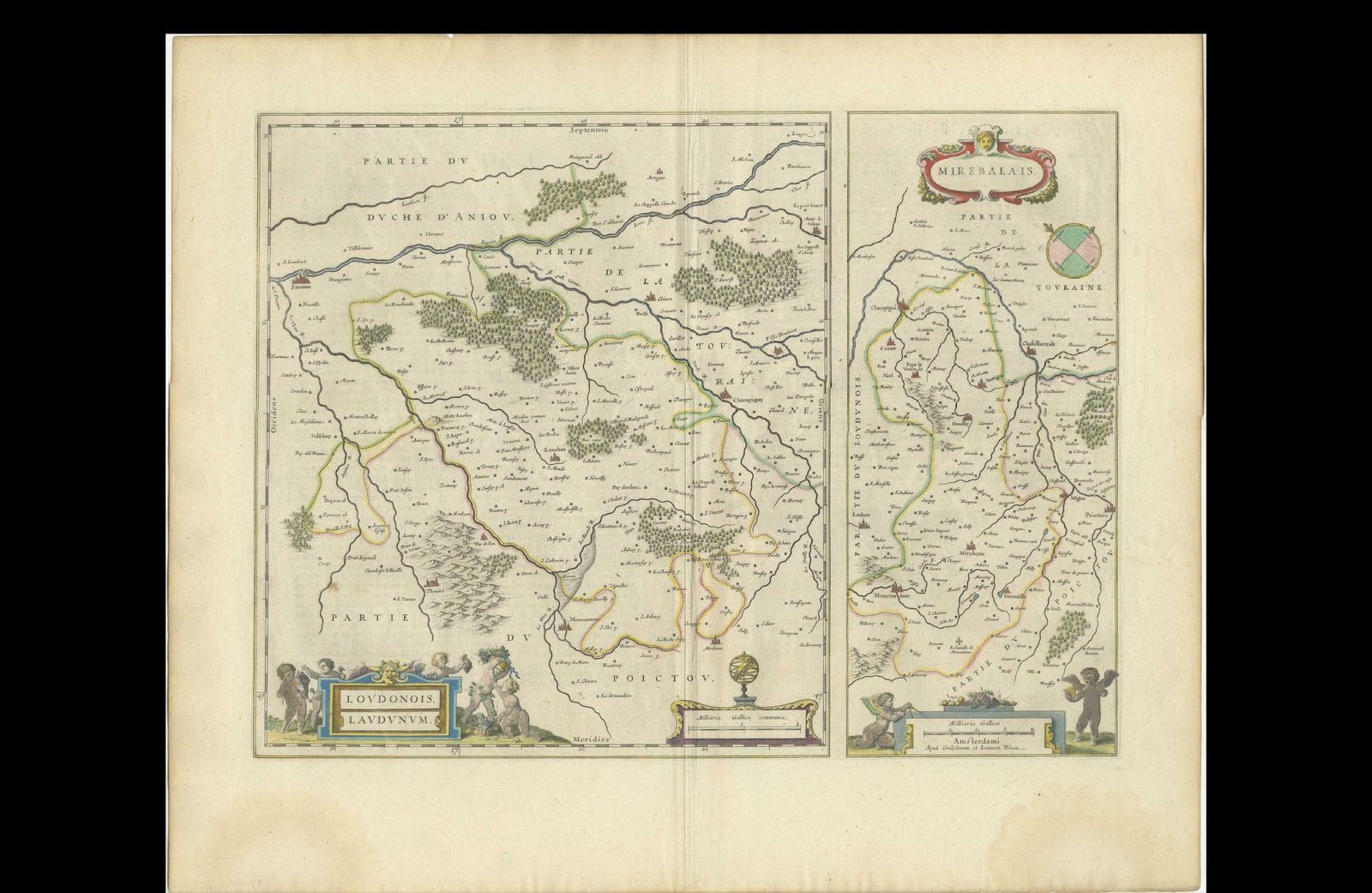 Loudun And Mirebeau: A Cartographic Masterpiece Of 17th Century France By Blaeu photo buy