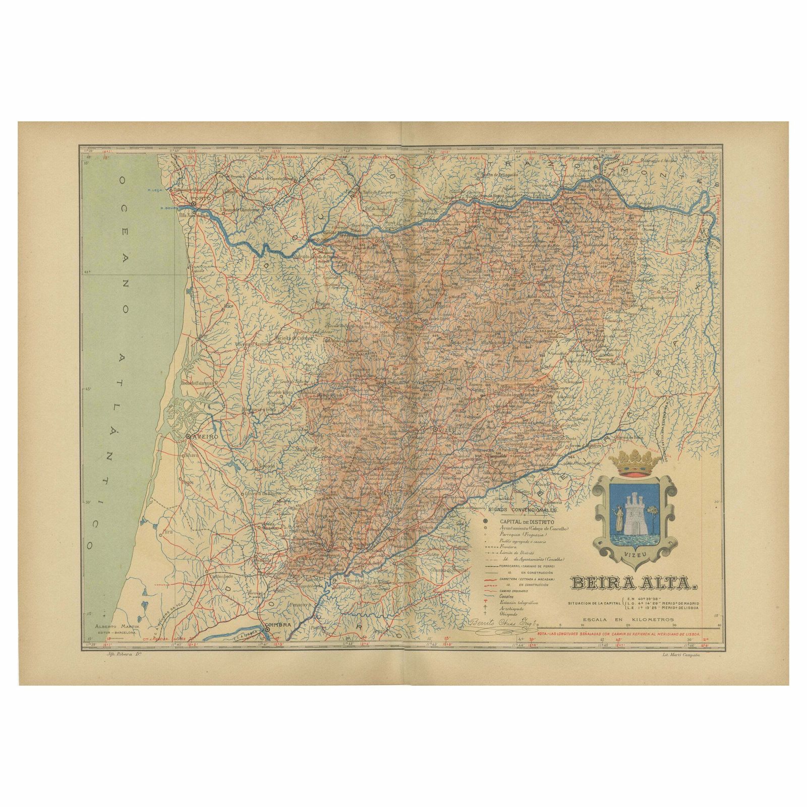 Beira Alta: A Cartographic Journey Through Portugal's Heartland In 1903