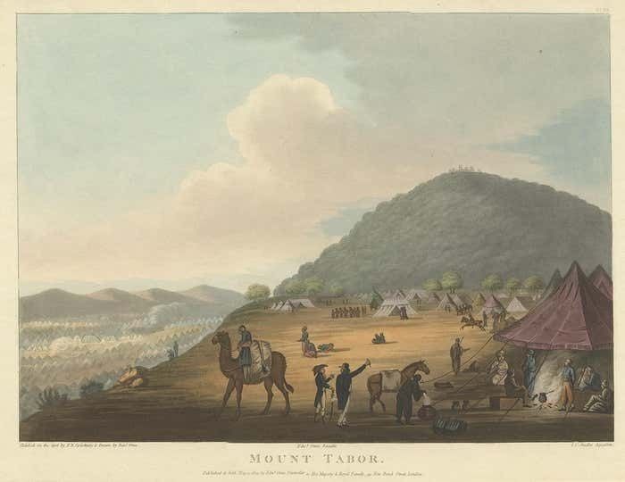 Antique Print Of Mount Tabor By Spilsbury, 1803 photo furniture