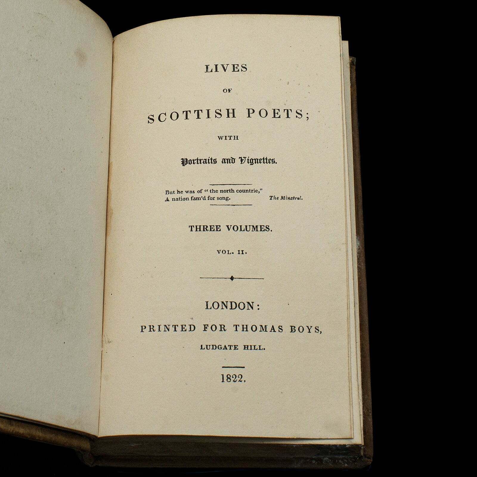 photo furniture 2 Antique Books, The Lives Of Scottish Poets, English, Biographical, Regency
