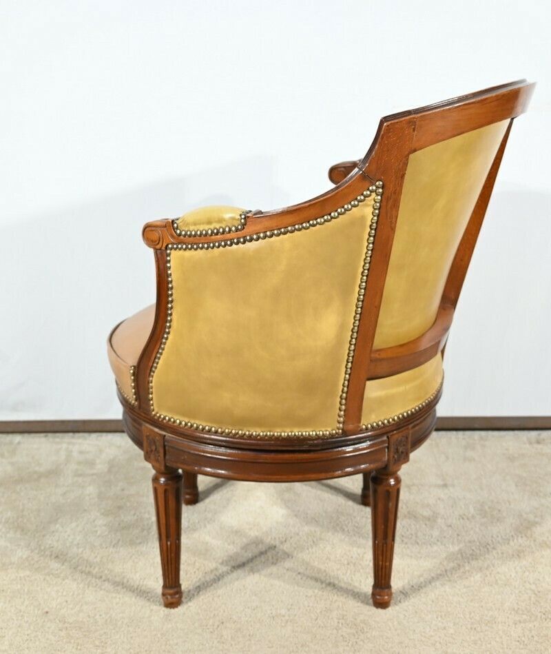 Beech Swivel Office Armchair, Louis XVI Style – Late 19th Century photo buy