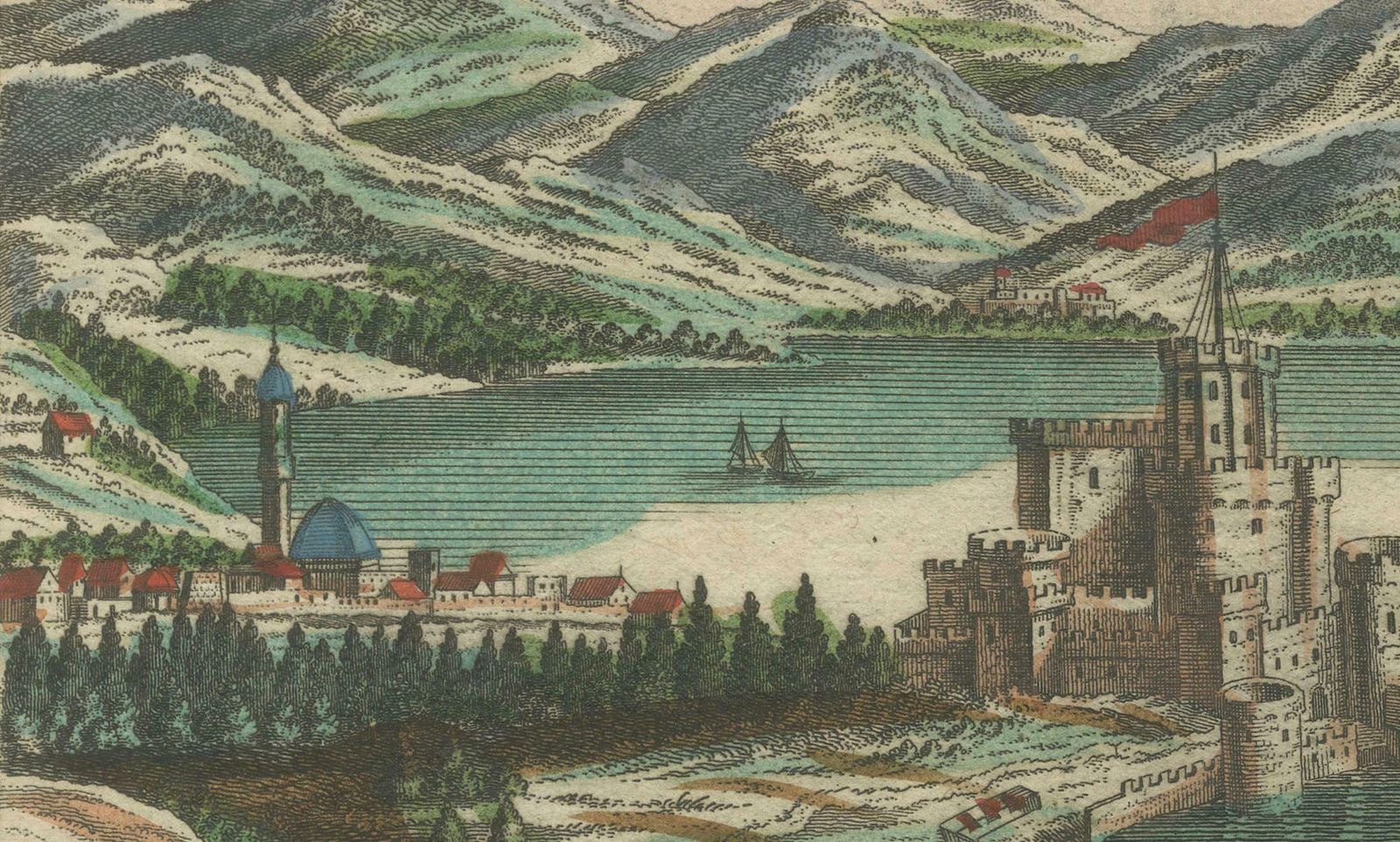 The Dardanelles In The Age Of Sail: A Panoramic Etching, Ca.1765 photo Art