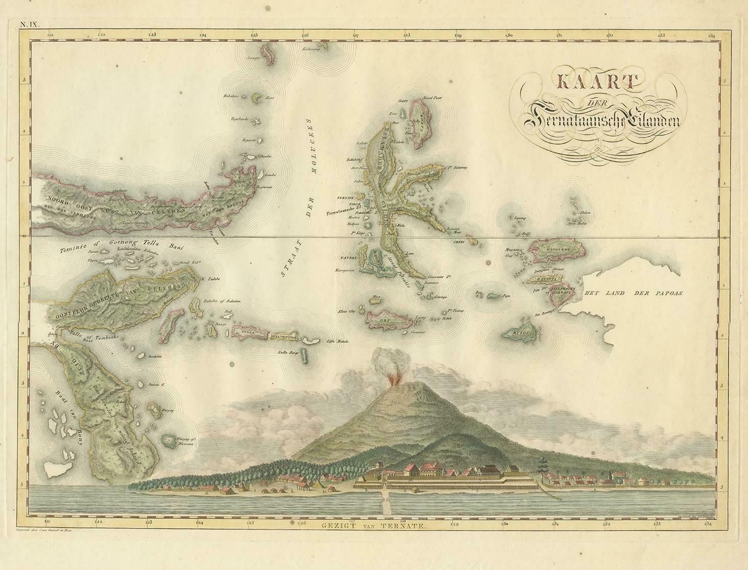 Antique Map Of The Ternate Islands By Van Den Bosch '1818' photo furniture