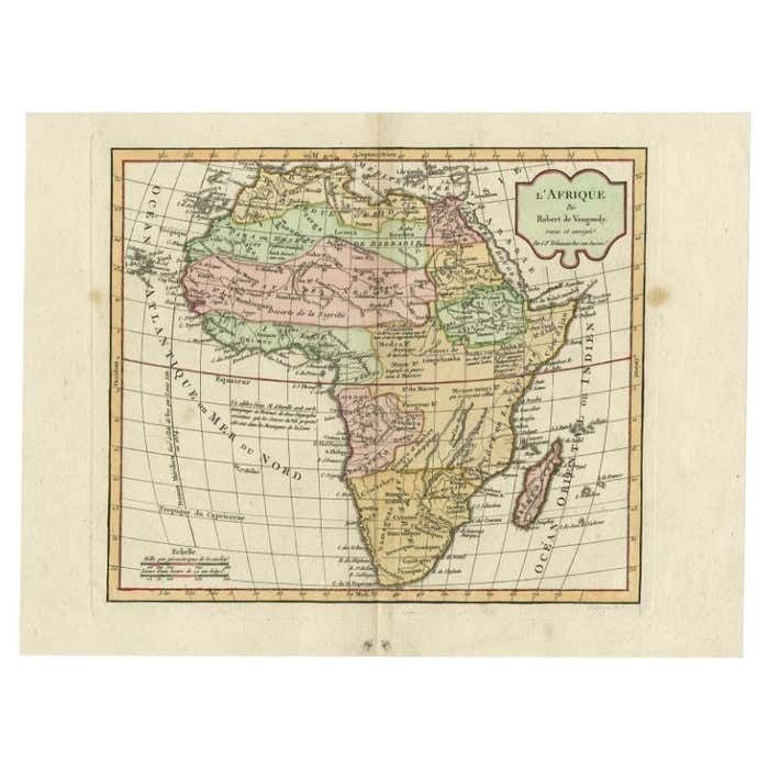 Antique Map Of Africa By Delamarche, 1806
