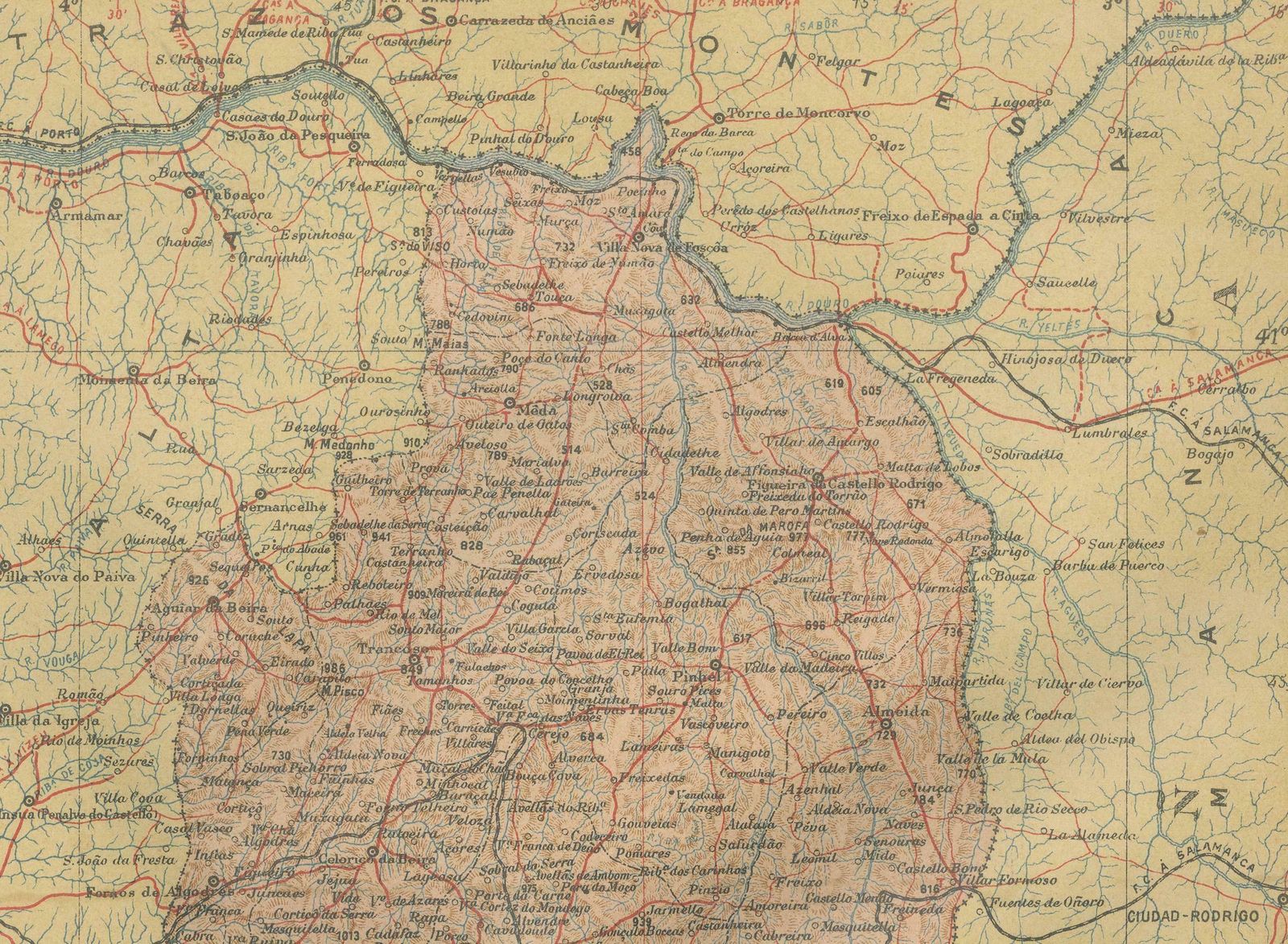 Beira Baixa: A Cartographic Portrait Of Portugal's Historic Frontier In 1903 photo Art