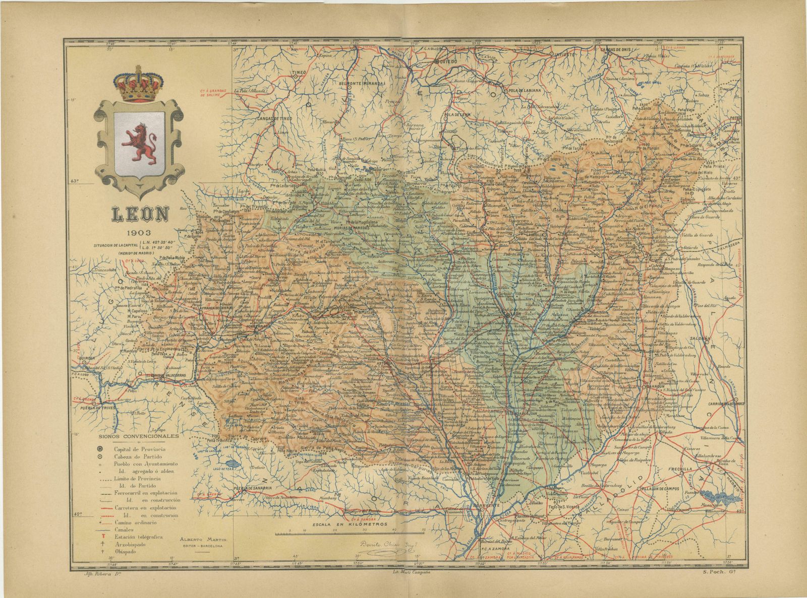 León 1903: A Cartographic Detailing Of Castilla Y León's Mountainous Province photo furniture