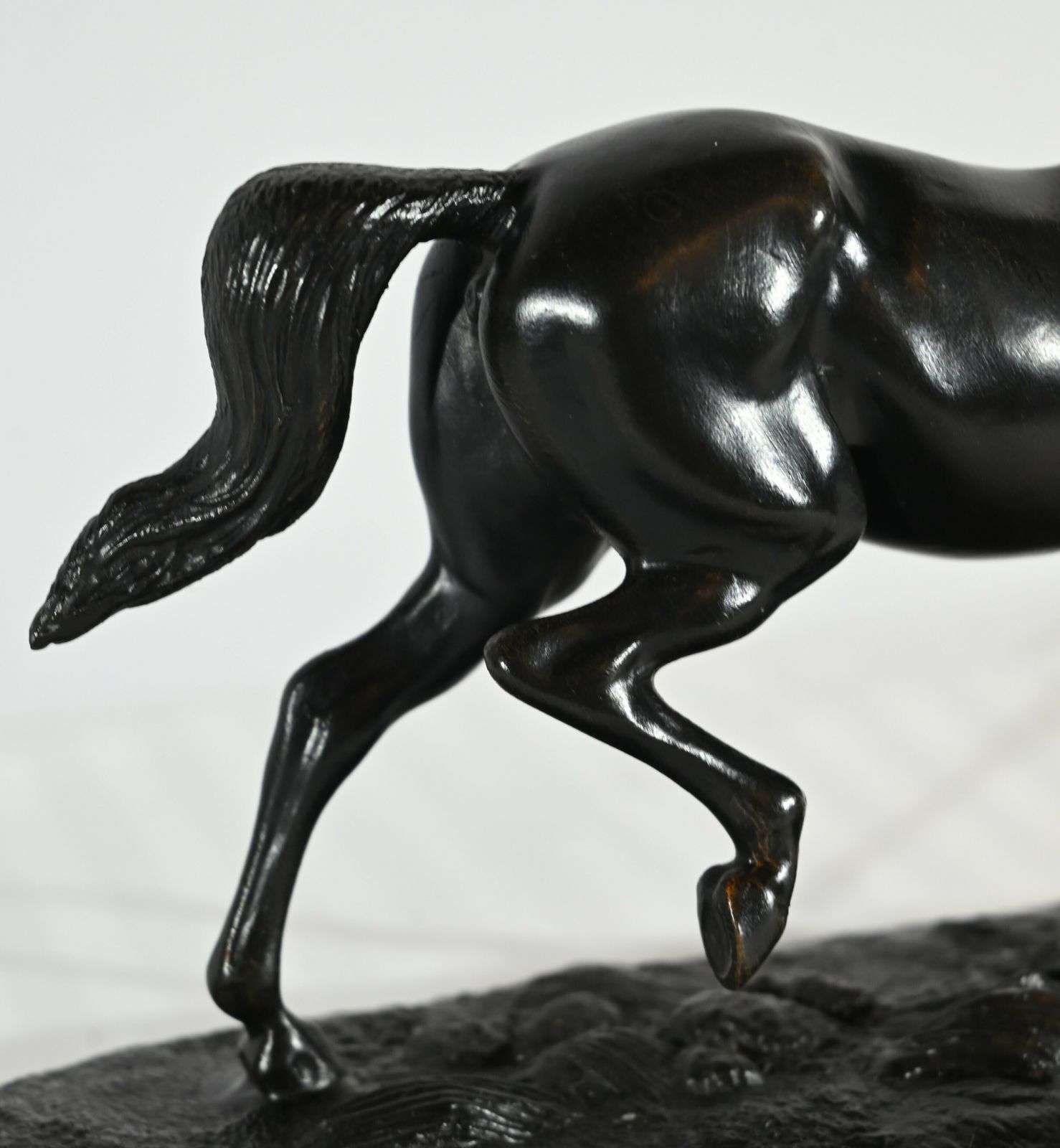 photo for sale Horse In Regulates On Wooden Base – Early 20th Century