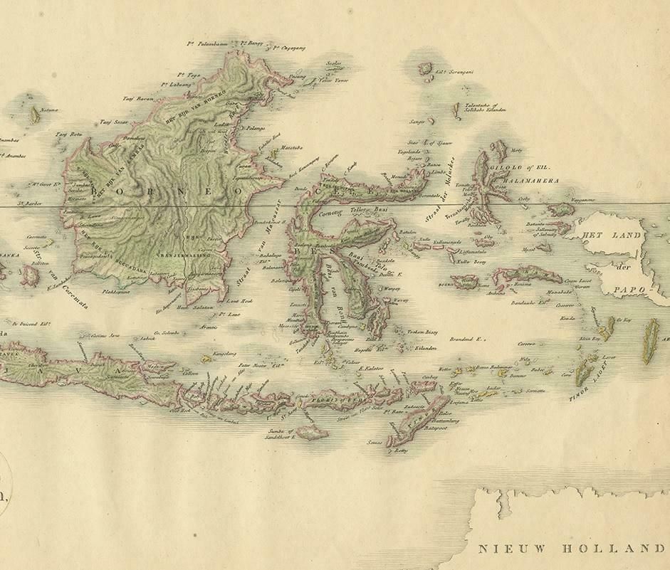 Antique Map Of The Dutch East Indies By Van Den Bosch '1818' photo Art
