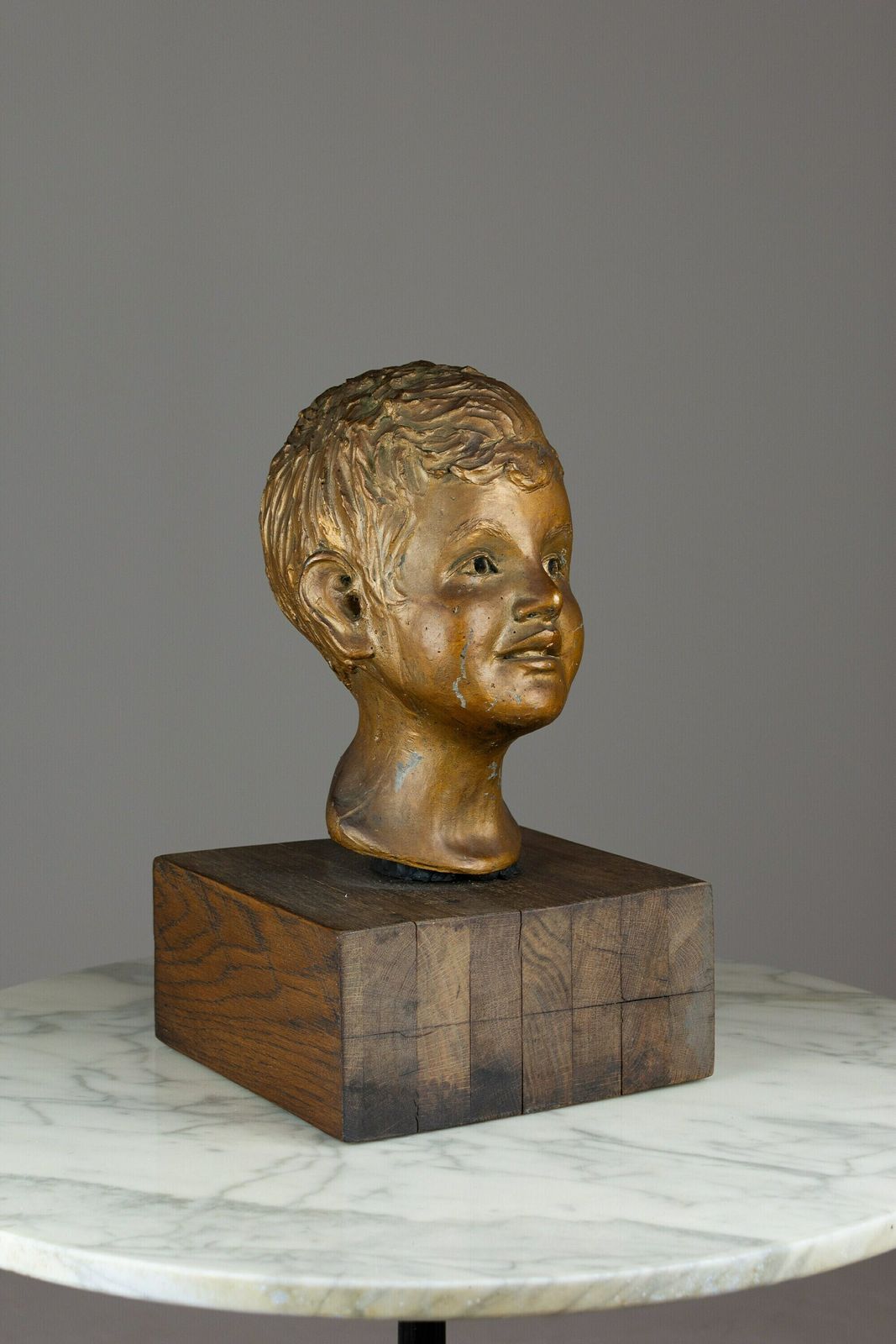 Artist’s Model Bust Of A Young Boy, 20th Century. Not Signed