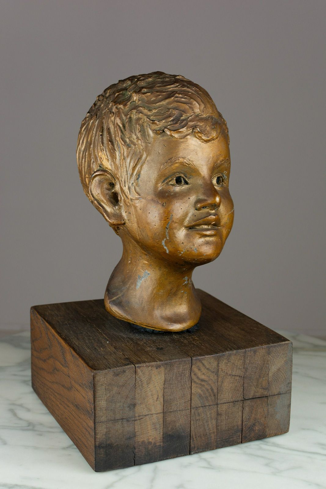 Artist’s Model Bust Of A Young Boy, 20th Century. Not Signed photo furniture