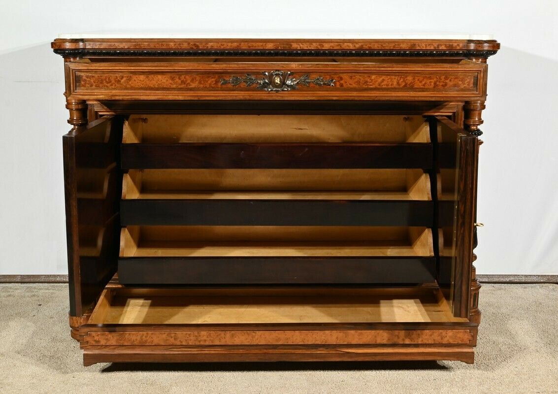Commode Buffet In Amboyna Burl And Rosewood, Louis XVI Style – 2nd Part 19th photo Furniture