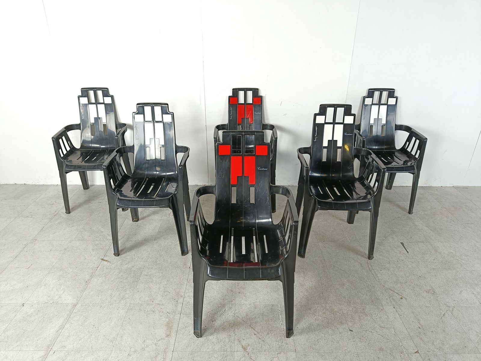 Boston Chairs By Pierre Paulin For Henry Massonnet, 1988, Set Of 6 photo for sale