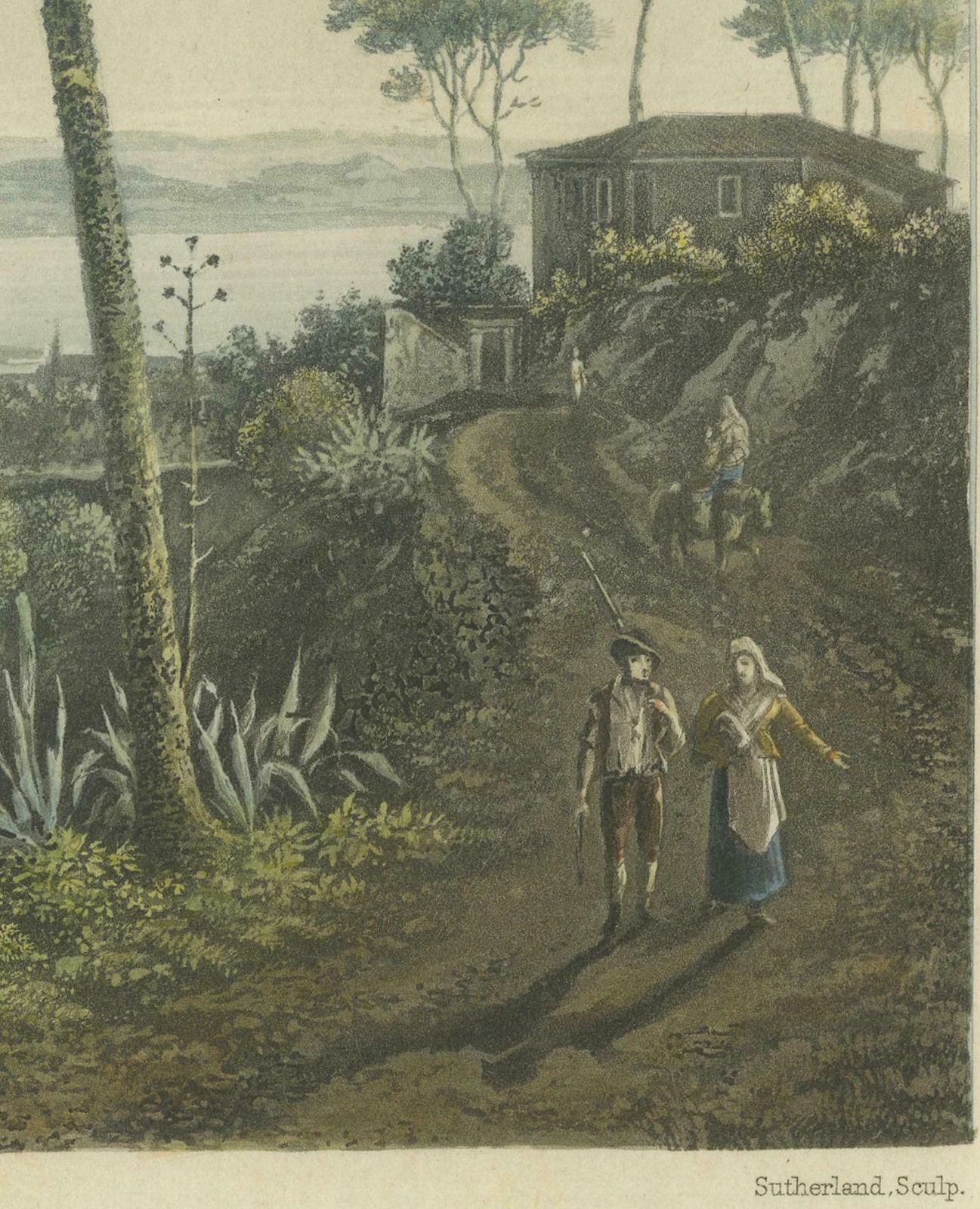 Serene Vista Of Messina And Its Strait: An Engraved Jewel, Circa 1800 photo vinterior