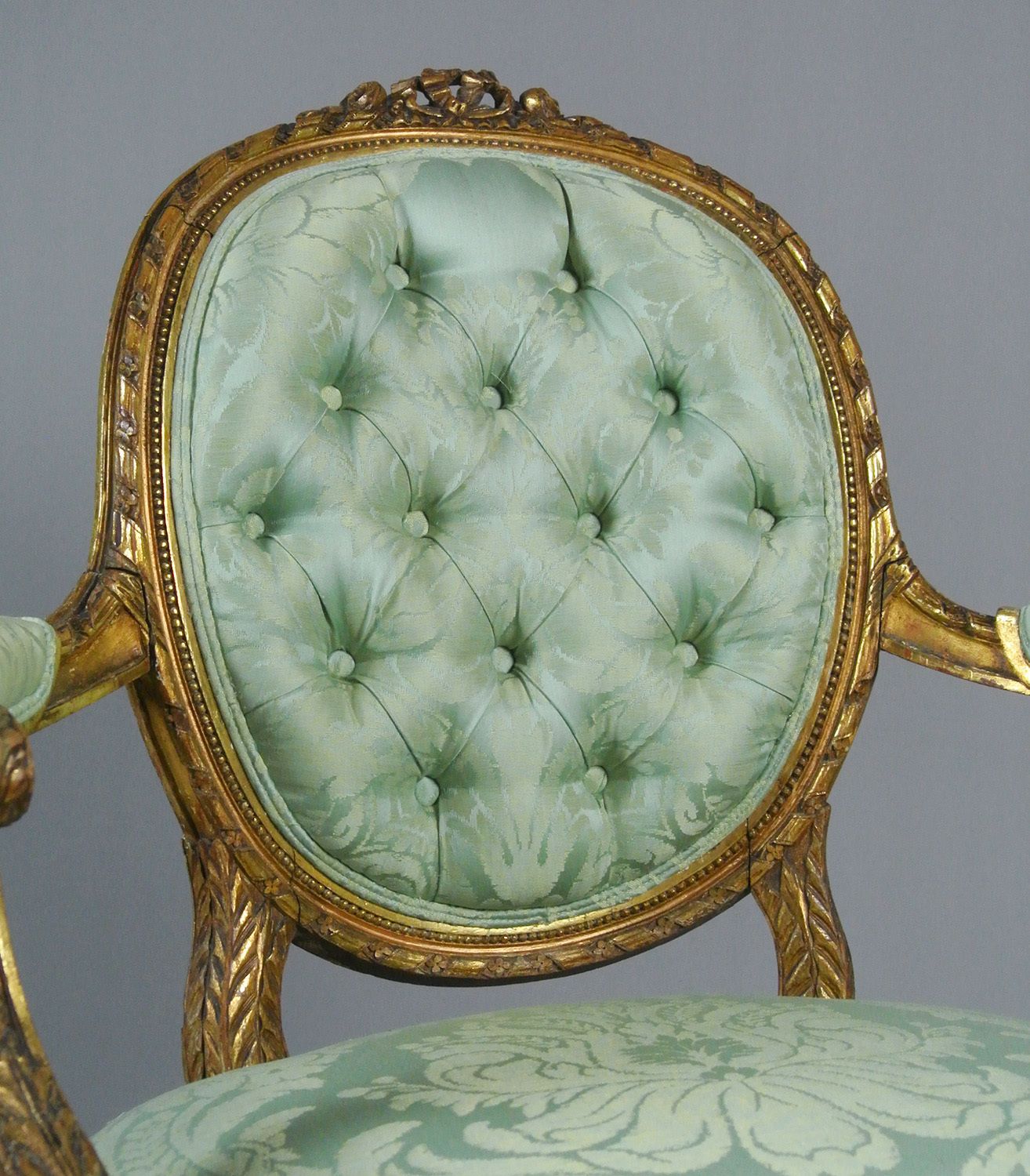 Fine Georgian Giltwood Arm Chair In The Manner Of Thomas Chippendale photo vinterior