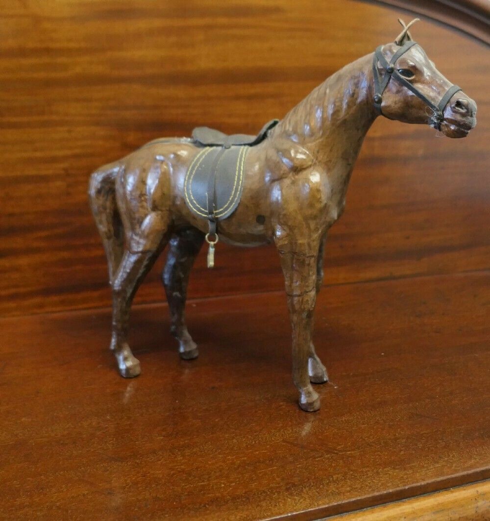 Arts And Crafts Leather Model Of A Horse