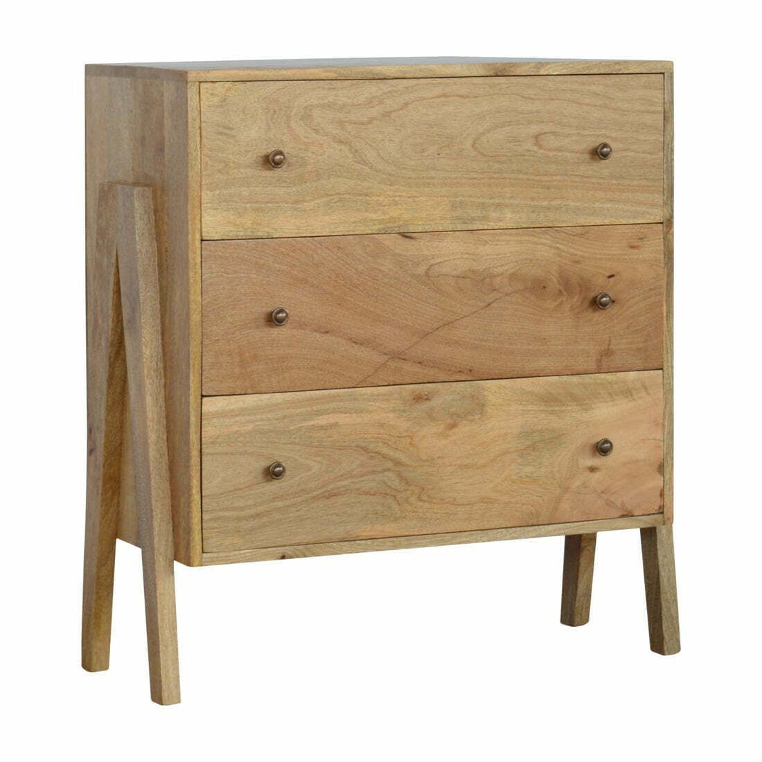 Mid Century Modern Style V Shaped Chest Of 3 Drawers photo furniture
