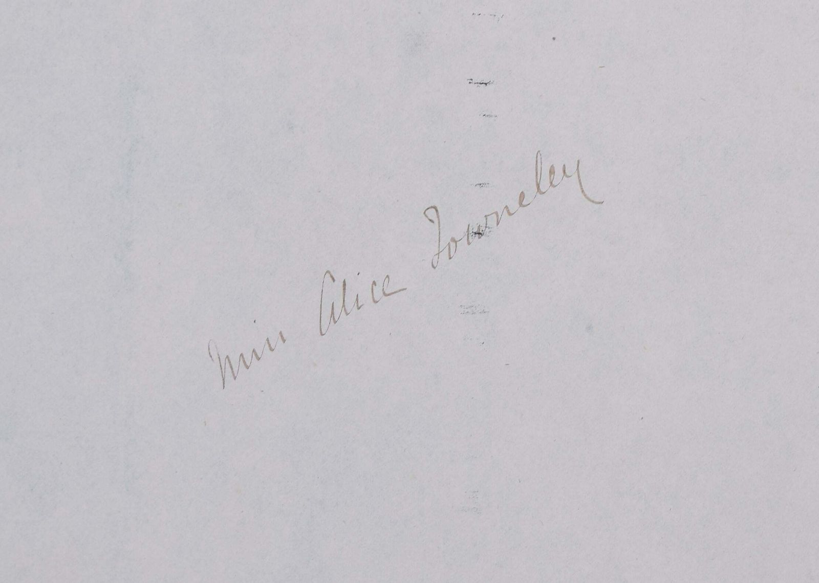 Nineteenth Century Silhouette Of A Lady: Miss Alice Lowneley Circa 1870