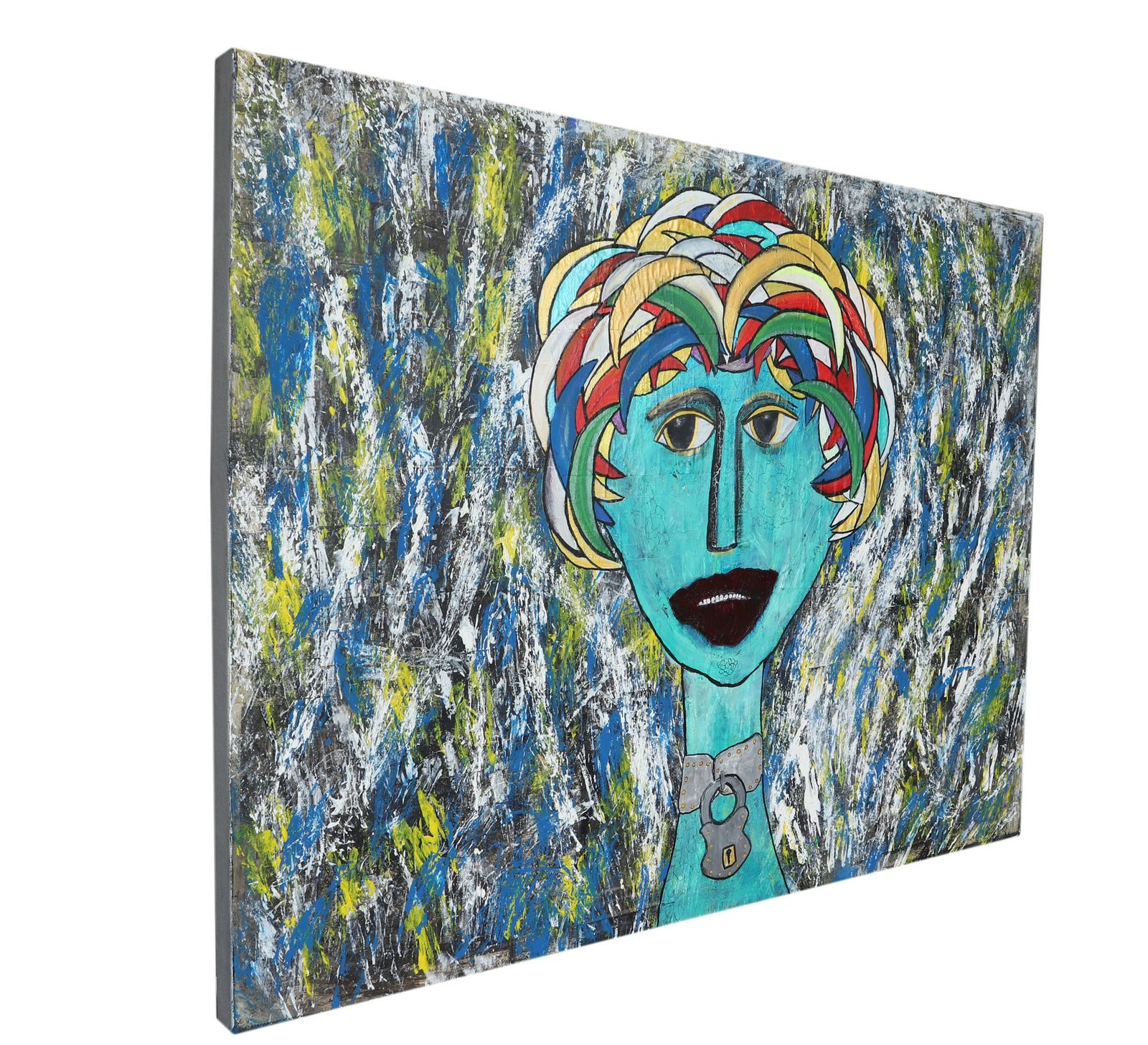 Locked Away Mixed Media On Canvass By Terry Thomas photo furniture