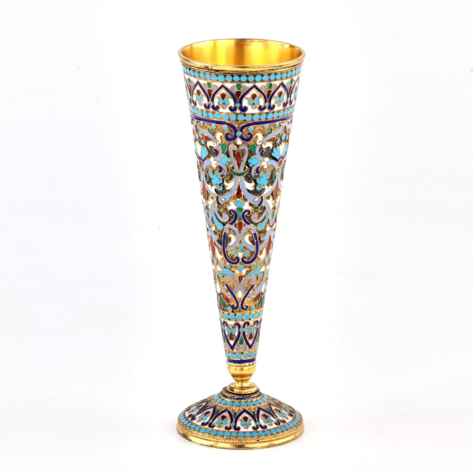 Silver Cloisonne Enamel Champagne Glass. Vasily Agafonov. photo furniture