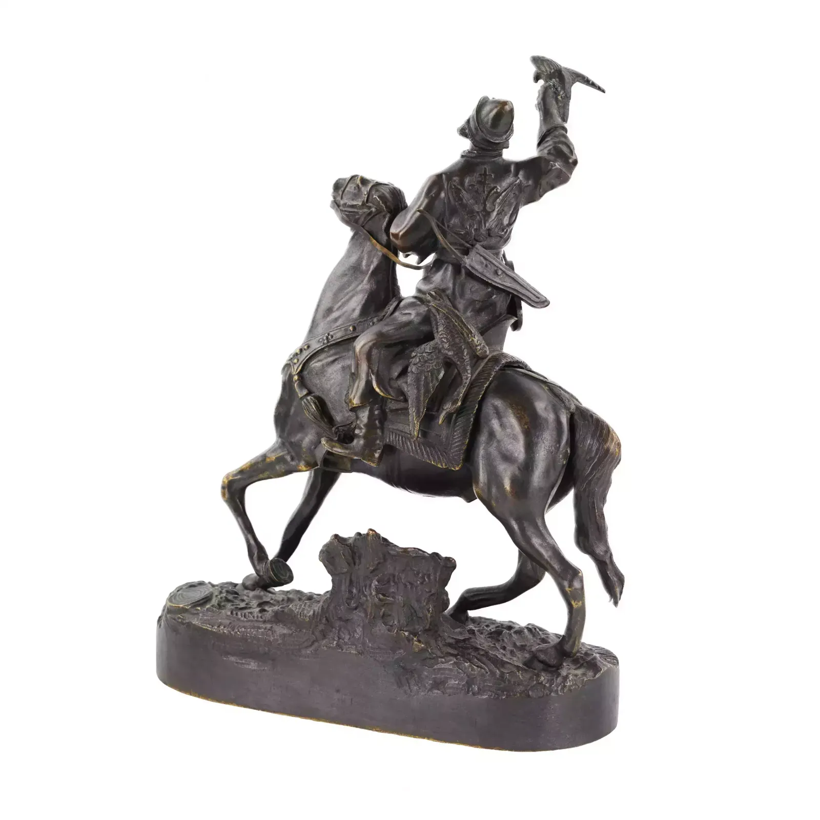 Bronze Sculpture Of The Tsars Falconer. Model E. Lancer. Russia photo Art