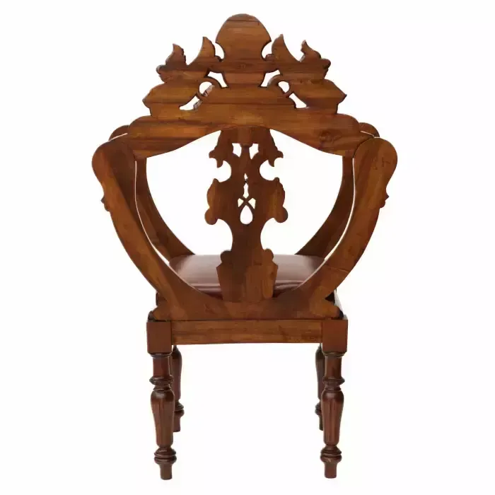 Carved, Richly Decorated Walnut Chair. 19th Century photo furniture